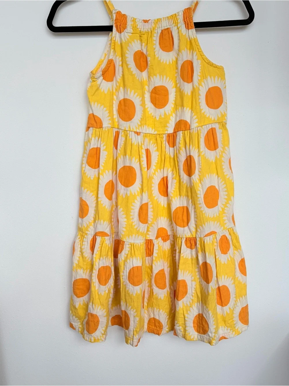 HANNA ANDERSSON Girls MUSLIN TIERED TWIRLY SUNNY SUNFLOWERS SUN DRESS Size 10